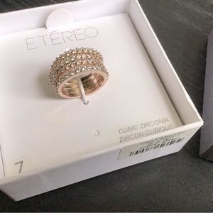 4 in 1 accessory ring, rose gold colour